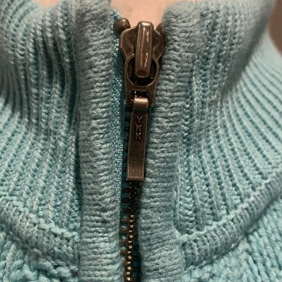 Croft & Barrow Full Zip Turquoise Jacket with Sherpa Collar Size Large - Picture 4 of 15